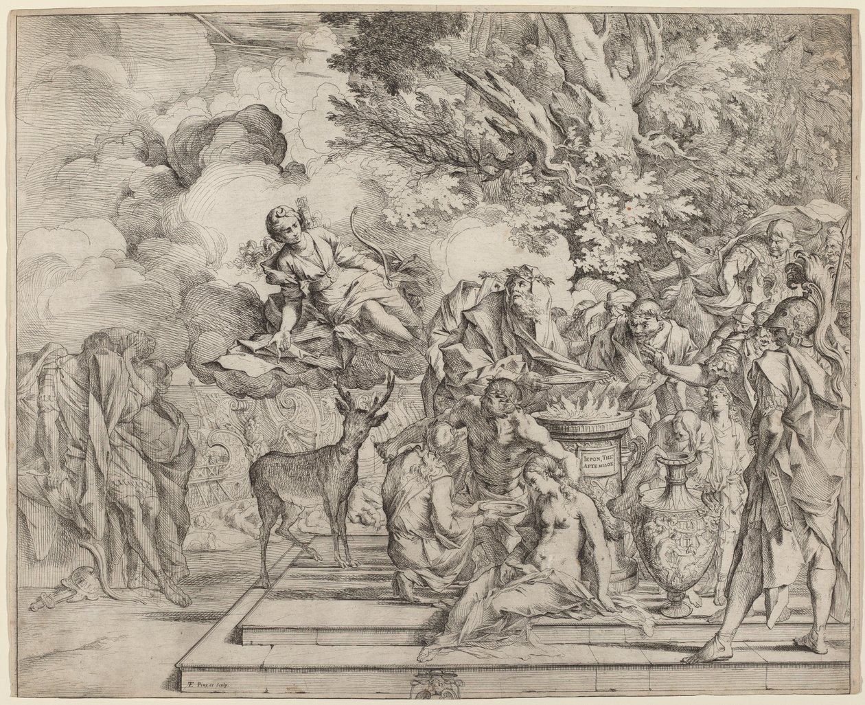 Iphigeniens Offer af Pietro Testa