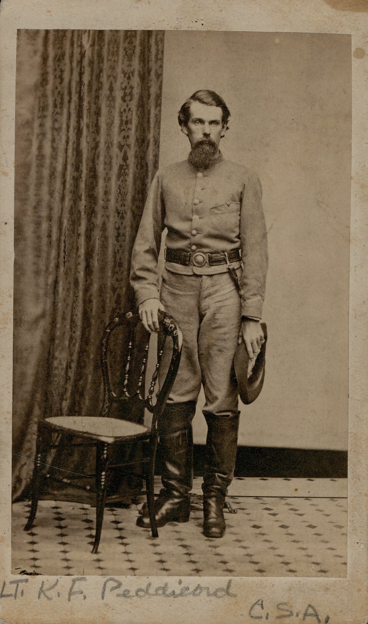 Kellion F. Peddicord, løjtnant, kompagni B, 2. Kentucky Cavalry (konfødereret) af Pittsburg Cargo