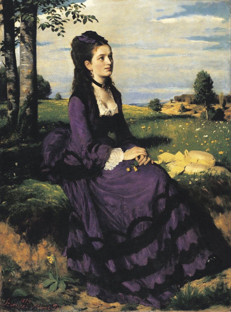 Lady in Violet af Pál Szinyei Merse