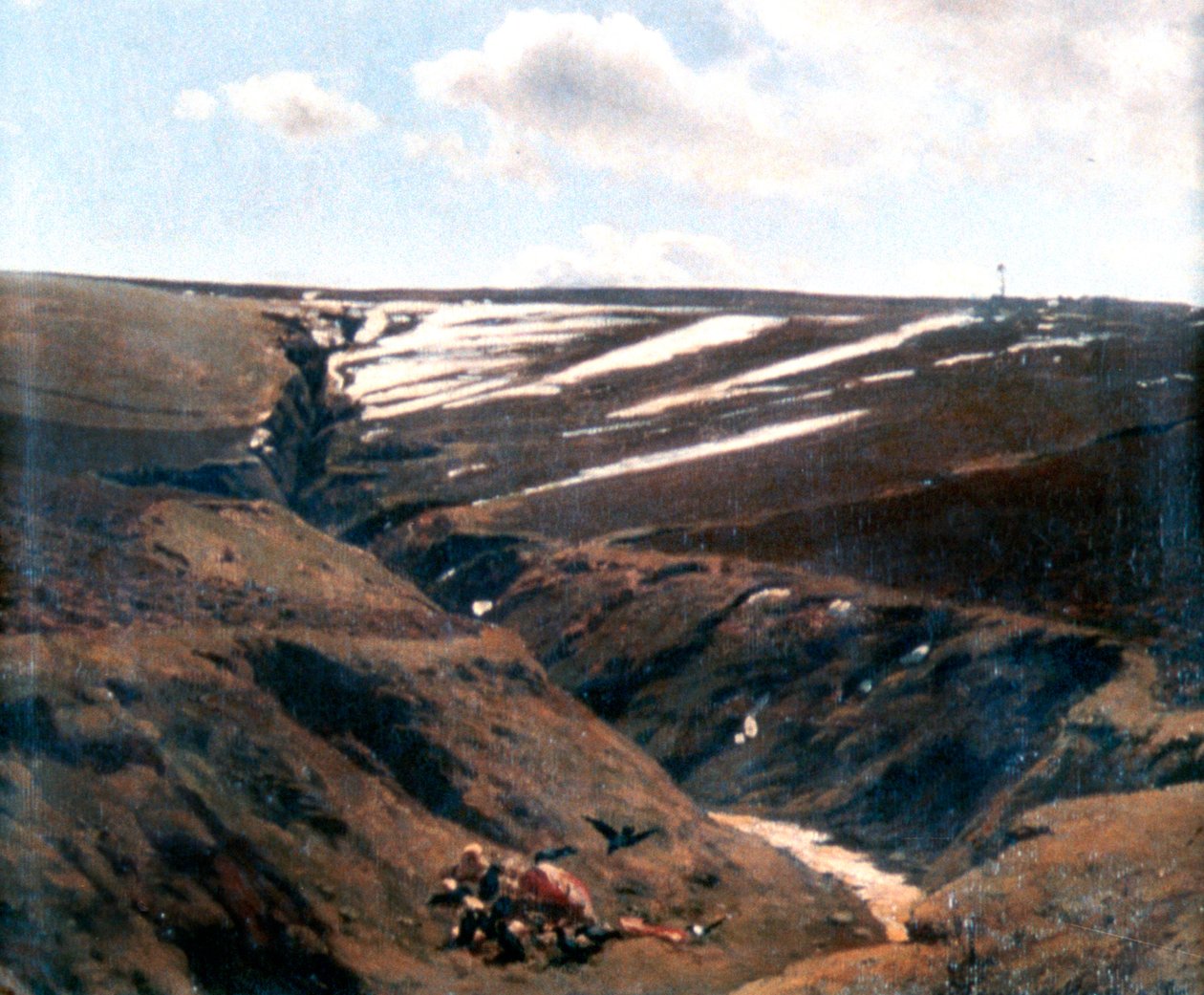 Tøende sne, 1884-1895 af Pál Szinyei Merse