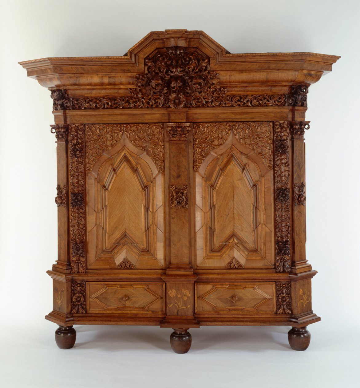 Skab, fra Danzig, ca. 1730 (træ) af Polish School