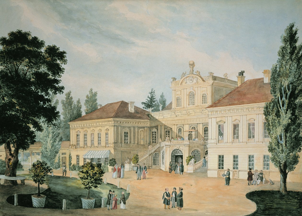 Pulawy Palace, 1842 (wc på papir) af Polish School
