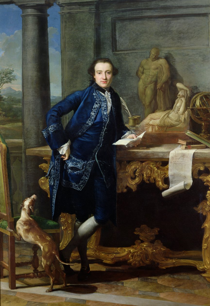 Portræt af Charles John Crowle (1738-1811) af Crowle Park, ca. 1761-62 af Pompeo Girolamo Batoni