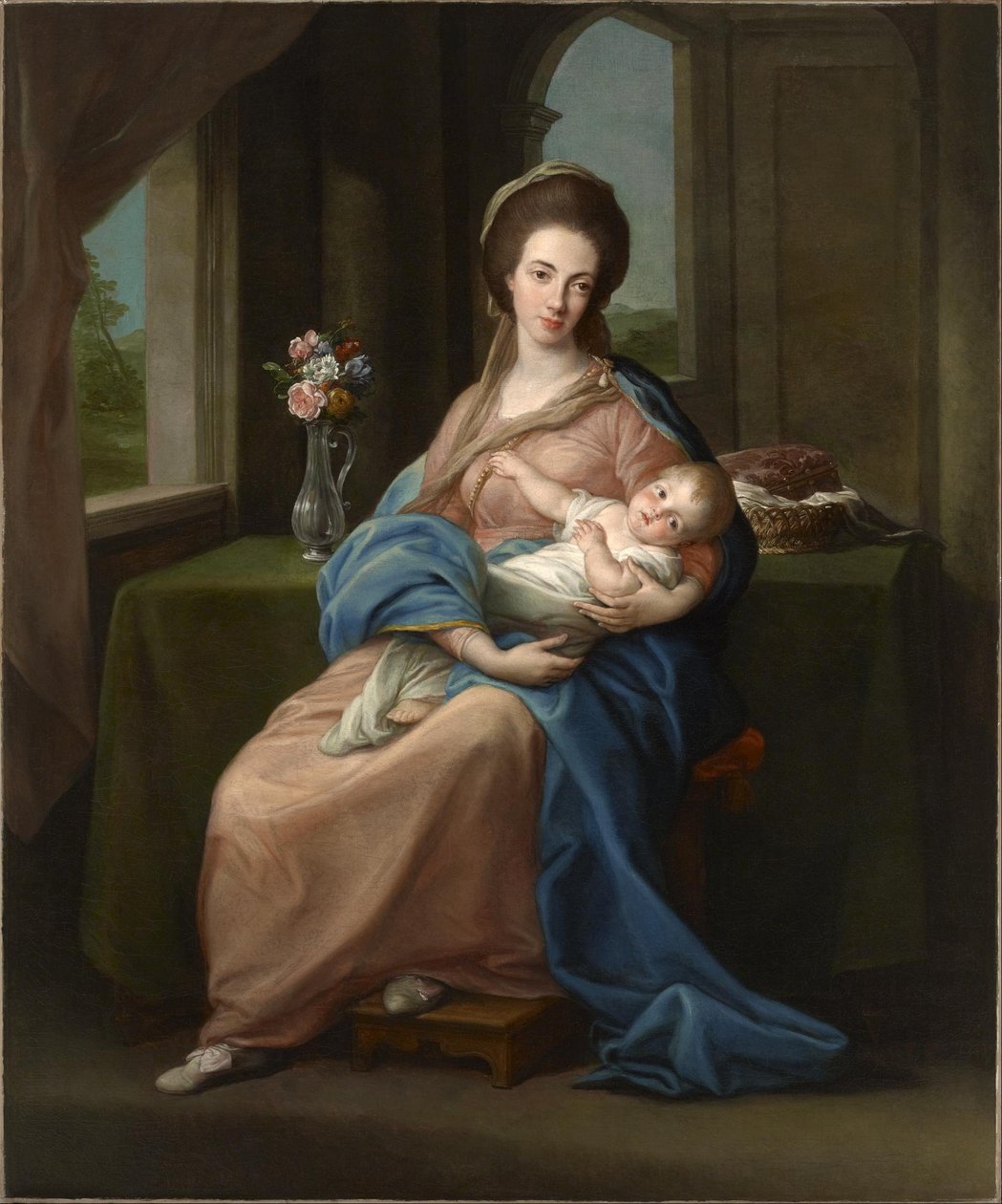Marchionsinden i Headfort, der holdt sin datter Mary af Pompeo Girolamo Batoni