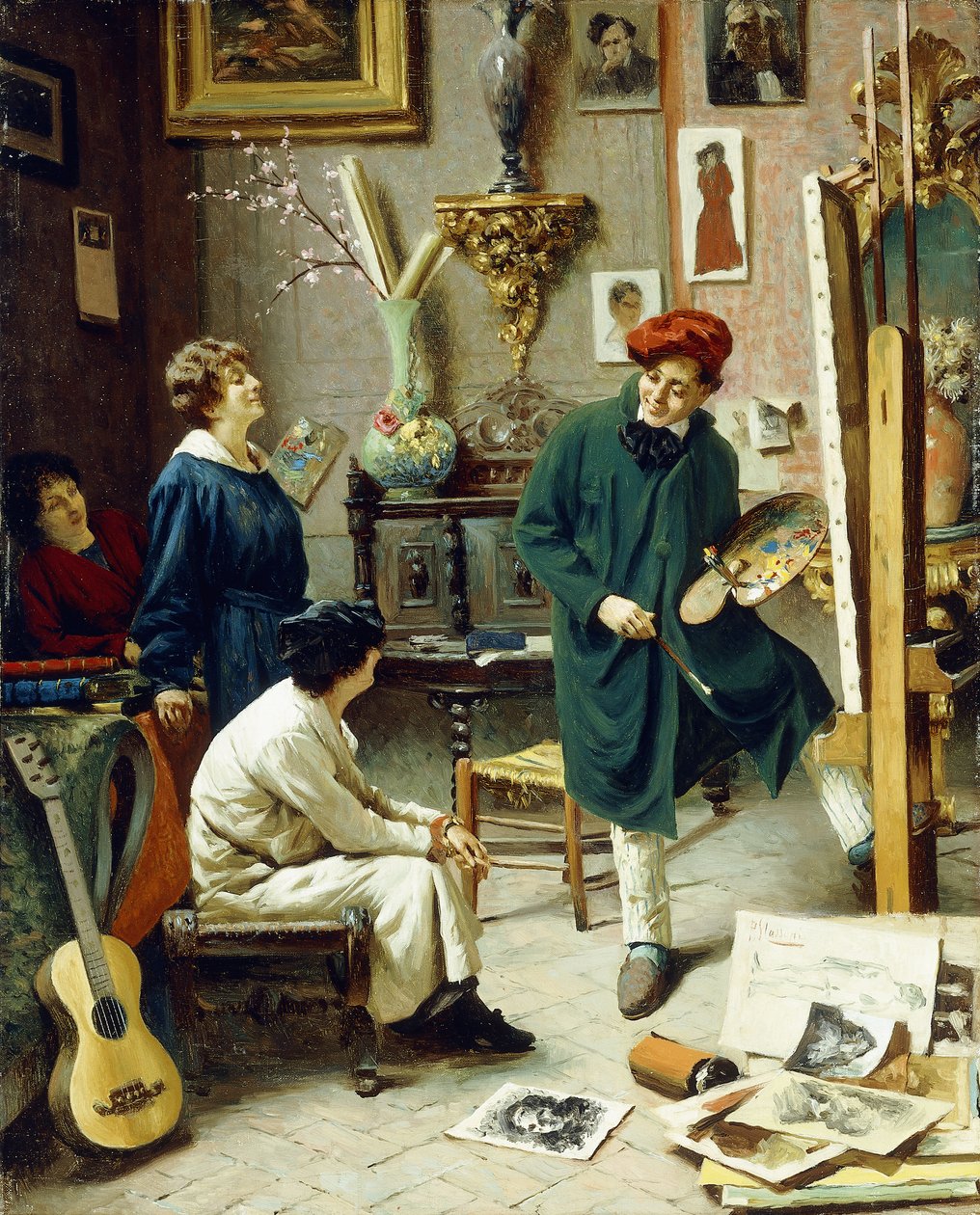 Kunstnerens studie, af Pompeo Massani