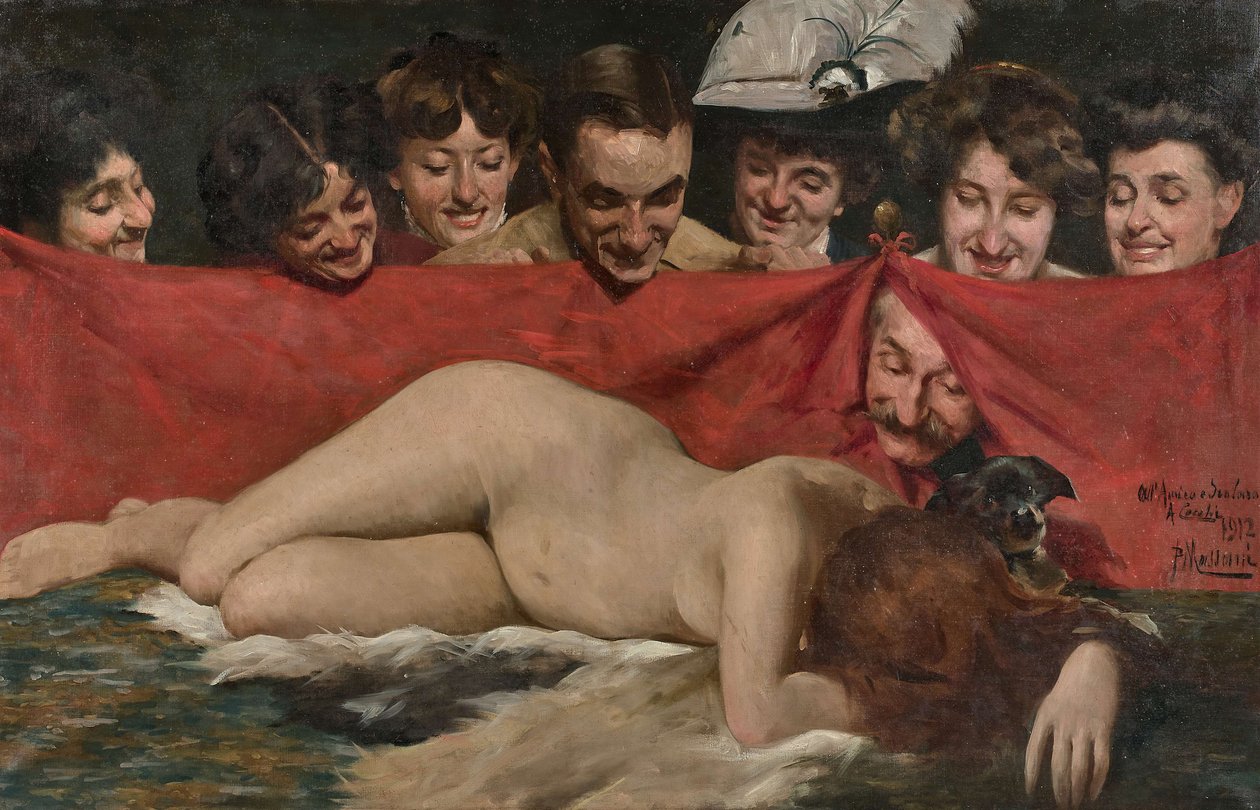 Kigshowet The voyeurs, 1912. af Pompeo Massani