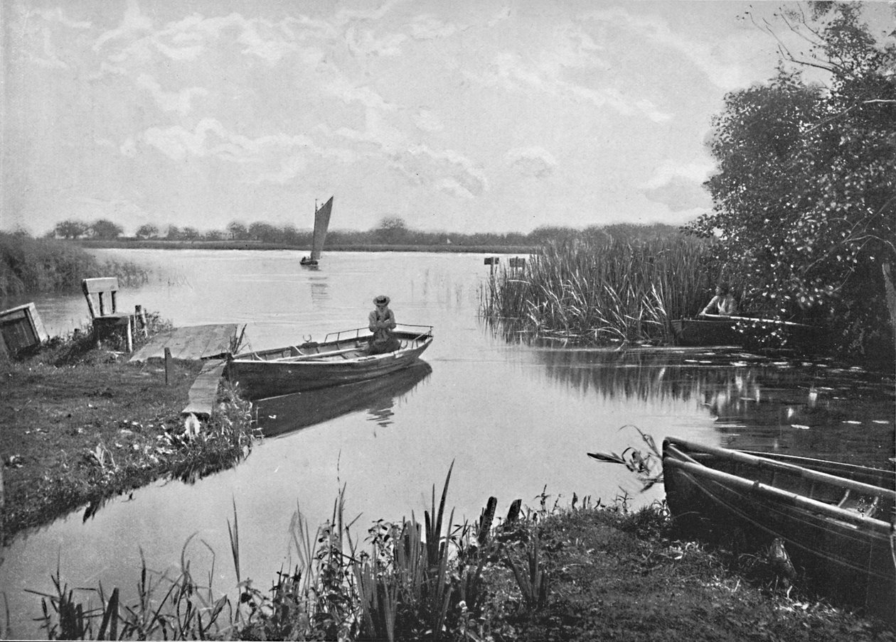 Wroxham Broad, Norfolk, c1896 af Poulton and Co