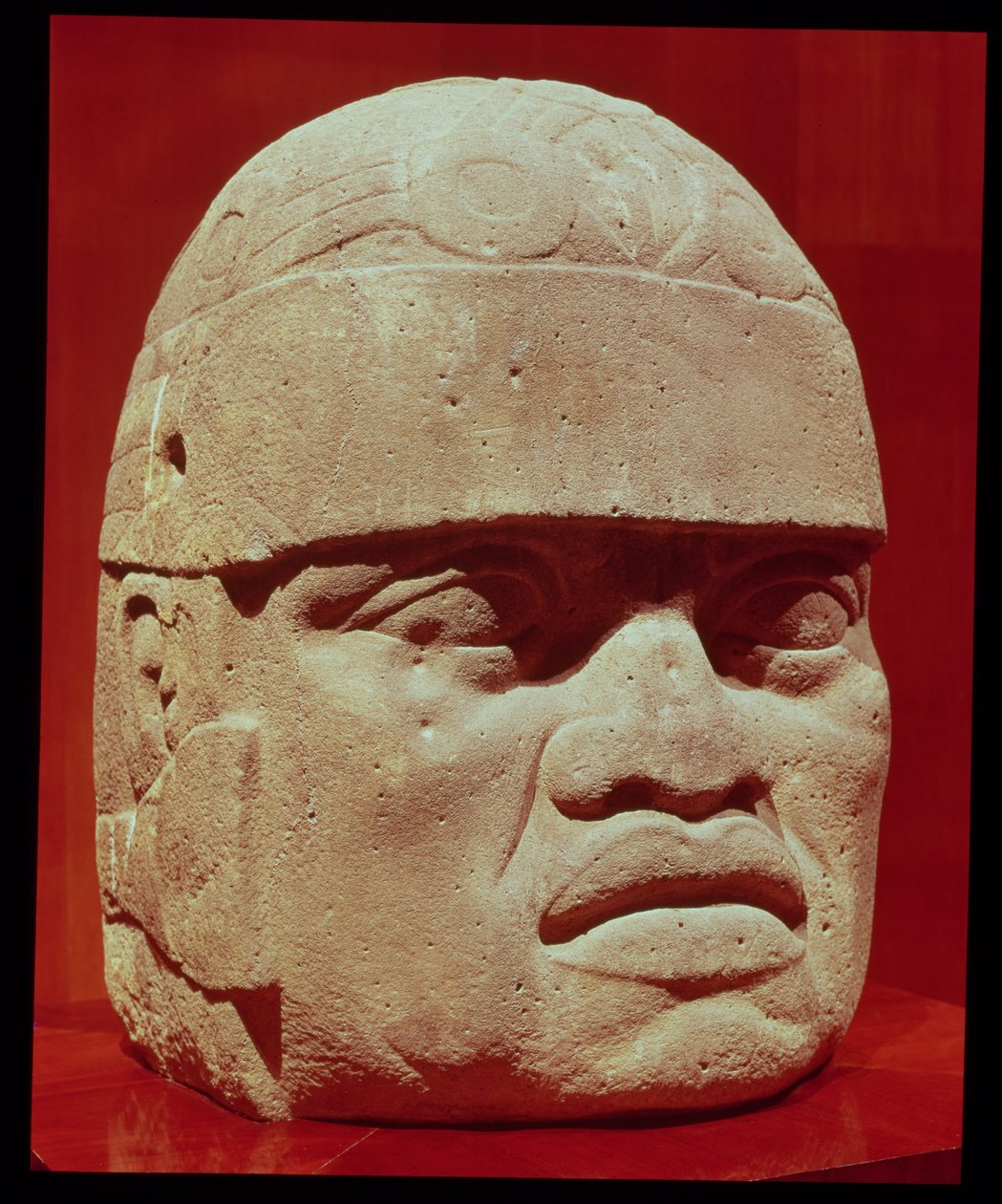 Kolossalt hoved, Olmec af Pre Columbian