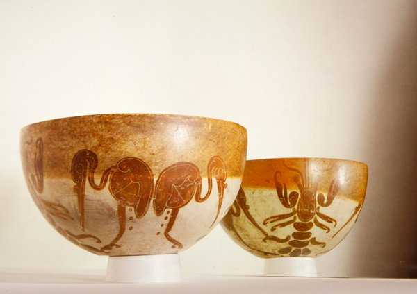 Skål med akvatiske motiver, Vera Cruz (keramik) af Pre Columbian Pre Columbian
