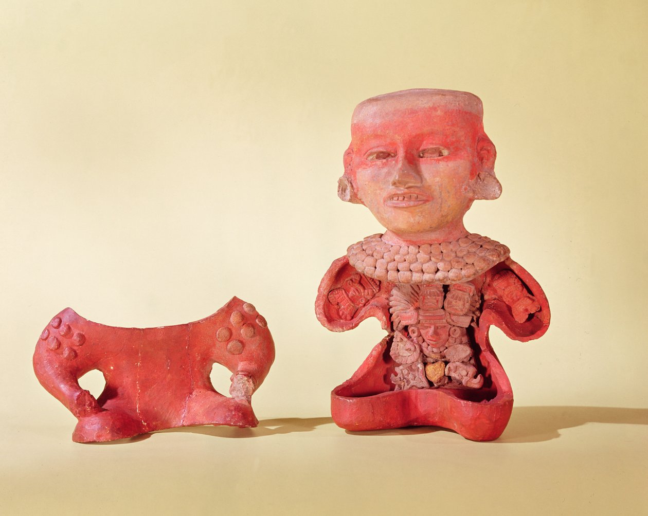 Figur med aftagelig front, Teotihuacan Culture (keramik) af Pre Columbian Pre Columbian