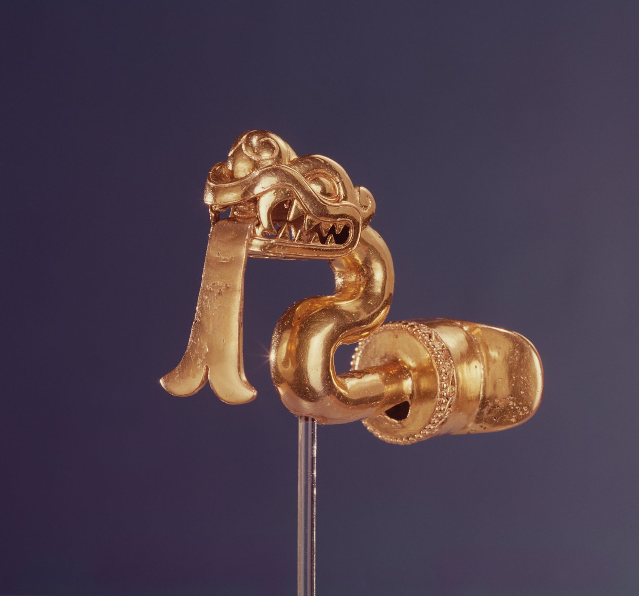 Læbeprop, Mixtec Culture (guld) af Pre Columbian Pre Columbian