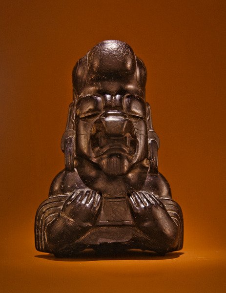Mandsfigur, Olmec Culture (grøn serpentin) af Pre Columbian Pre Columbian