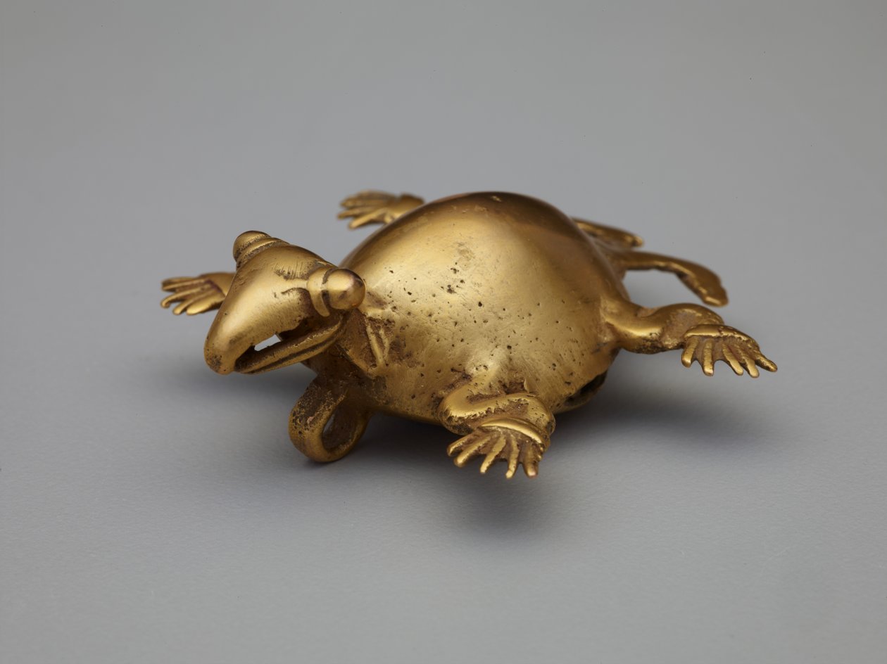 Vedhængsklokke: skildpadde, 800-1200 (guld) af Pre Columbian Pre Columbian