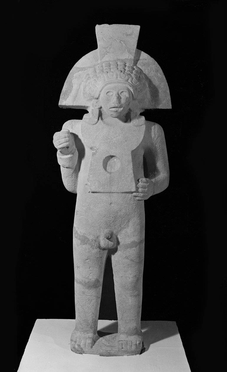 Centeotl, God of Maize, Huastecan, ca. 1000-1250 (kalksten) af Pre Columbian