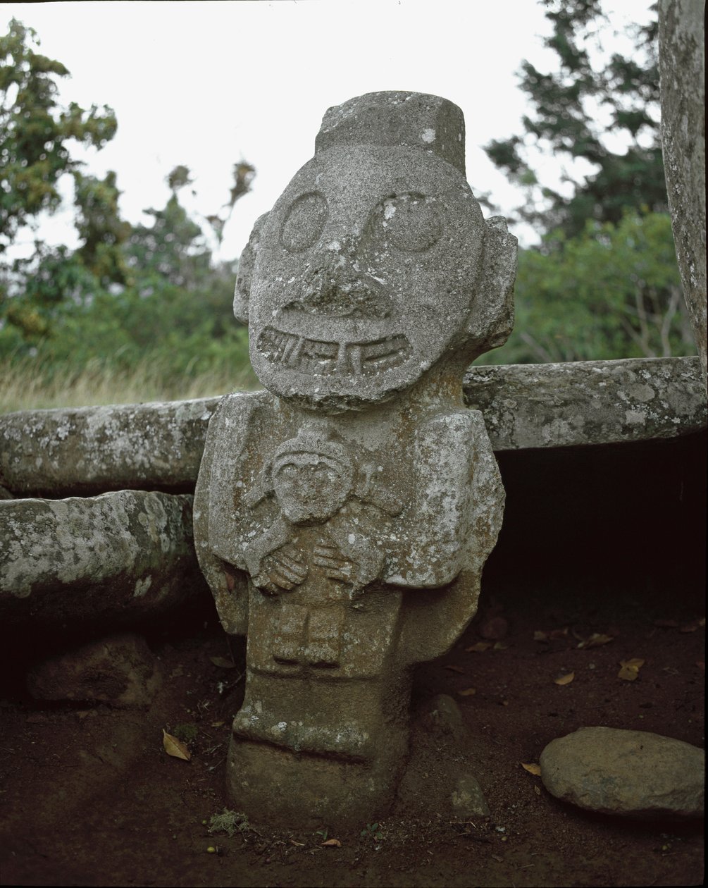 Megalitisk skulptur af frugtbarhedsgudinden af Pre Columbian Pre Columbian