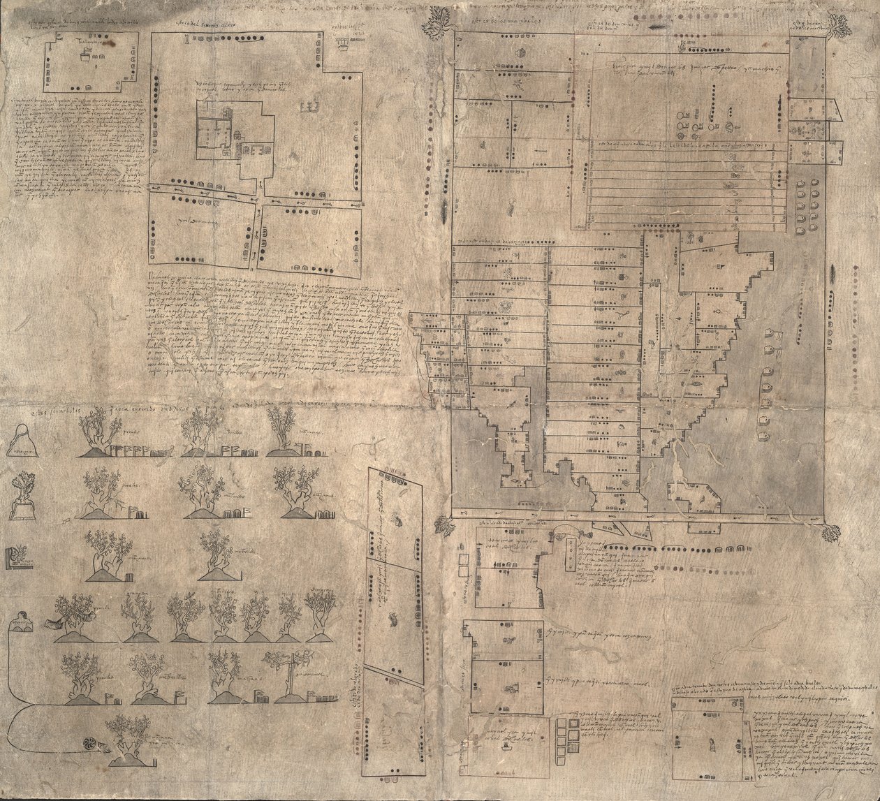 Aztec Oztoticpac-kort, ca. 1540 af Pre Columbian art