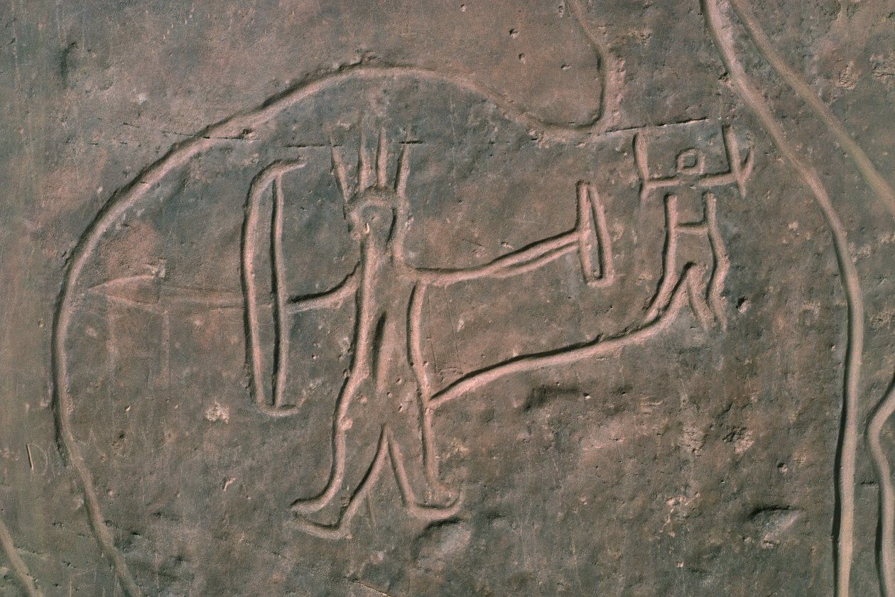 Menneskelig figur (klippemaleri) af Prehistoric