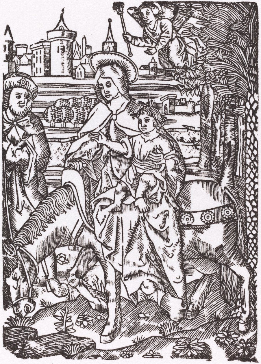 Flugten til Egypten af Probably French 16th Century