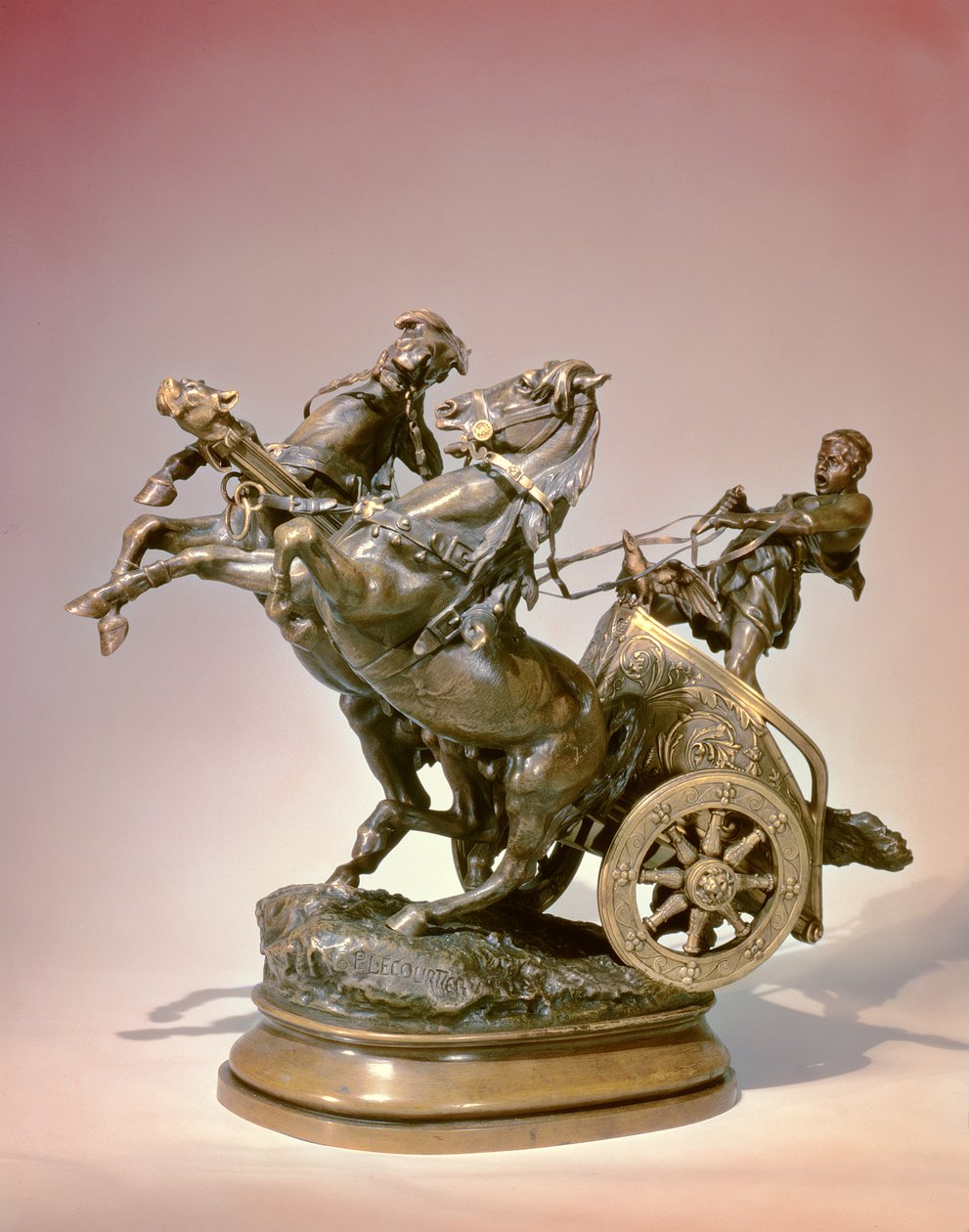 Vognmand (bronze) af Prosper Lecourtier