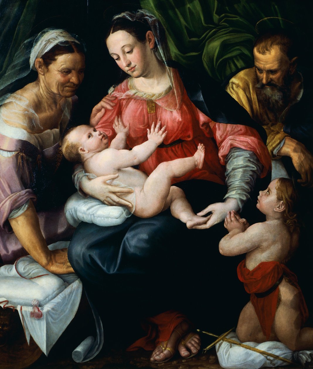 Hellig Familie, af Prospero Fontana (1512-1597). af Prospero Fontana