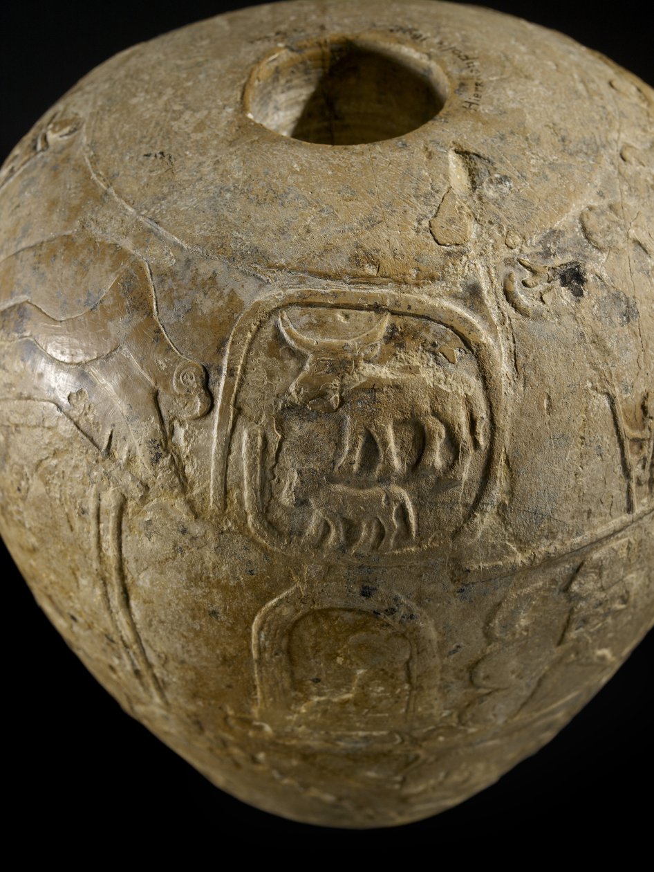 Macehead af Narmer kalksten af Protodynastic Period Egyptian
