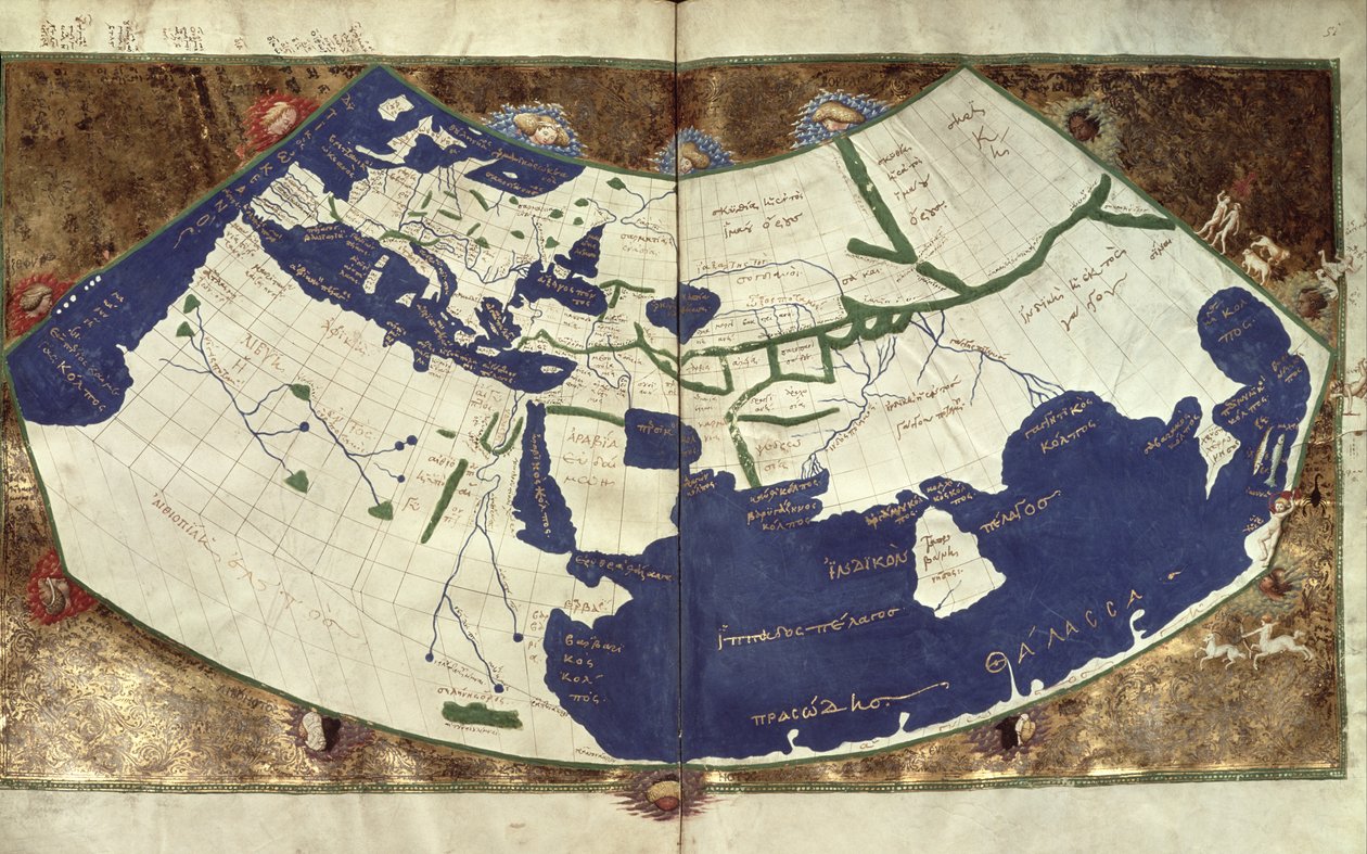 Kort over den kendte verden, fra "Geographia af Ptolemy