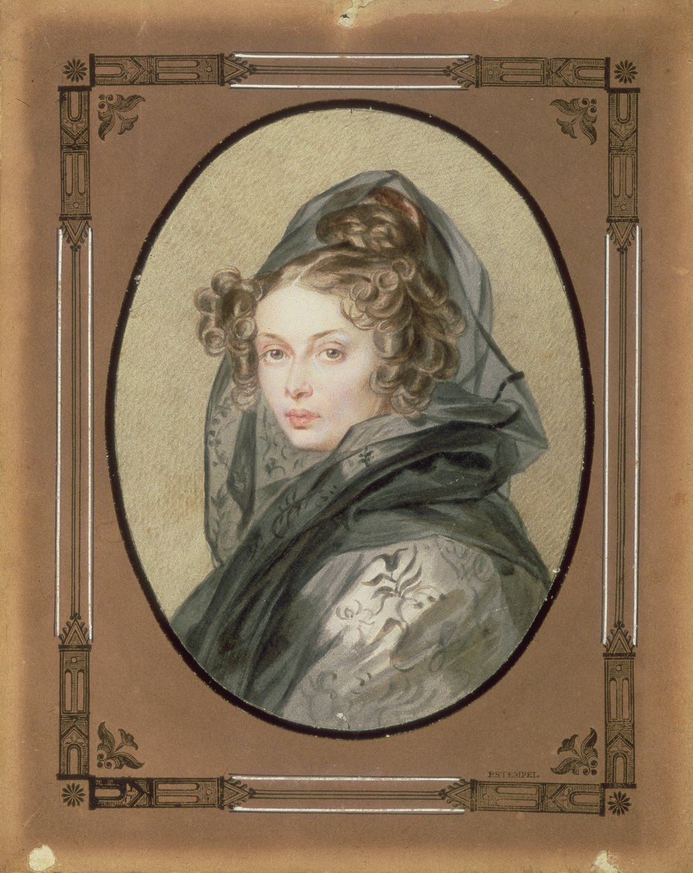 Portræt af Alexandra Grigorievna Muravyova (1804-32), 1825 (se 74426) af Pyotr Fyodorovich Sokolov