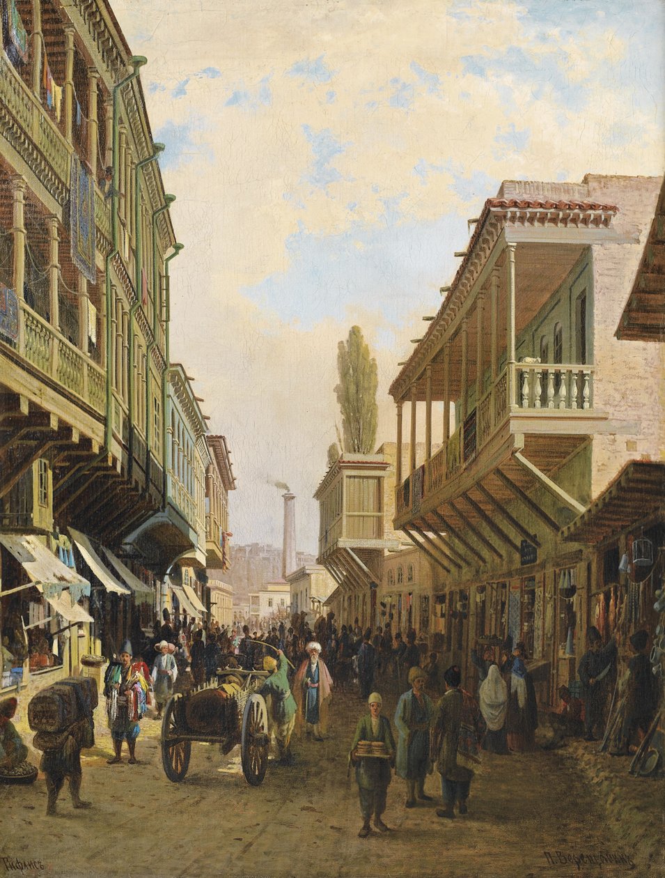 En gade i Tiflis af Pjotr ​​​​Petrowitsch Wereschtschagin