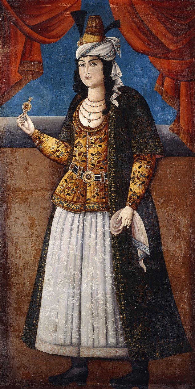 Portræt af en dame, ca. 1850 af Qajar School