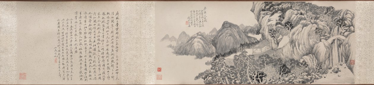 Drømmerejse til bjerget Tiantai, 1814. af Qian Du