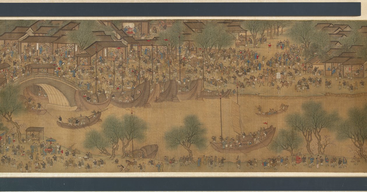 Forårsfest ved floden af Qing Dynasty Chinese School
