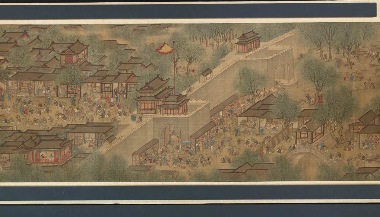 Forårsfest ved floden af Qing Dynasty Chinese School