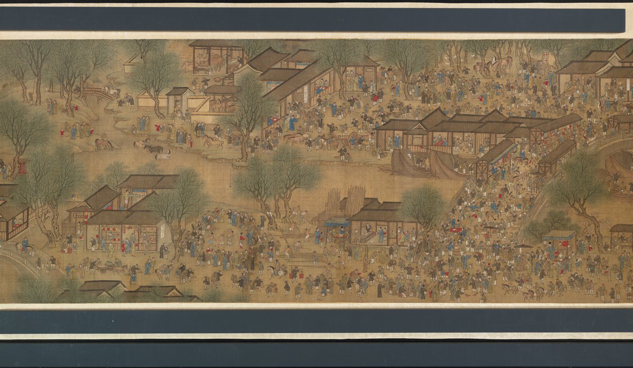 Forårsfest ved floden af Qing Dynasty Chinese School