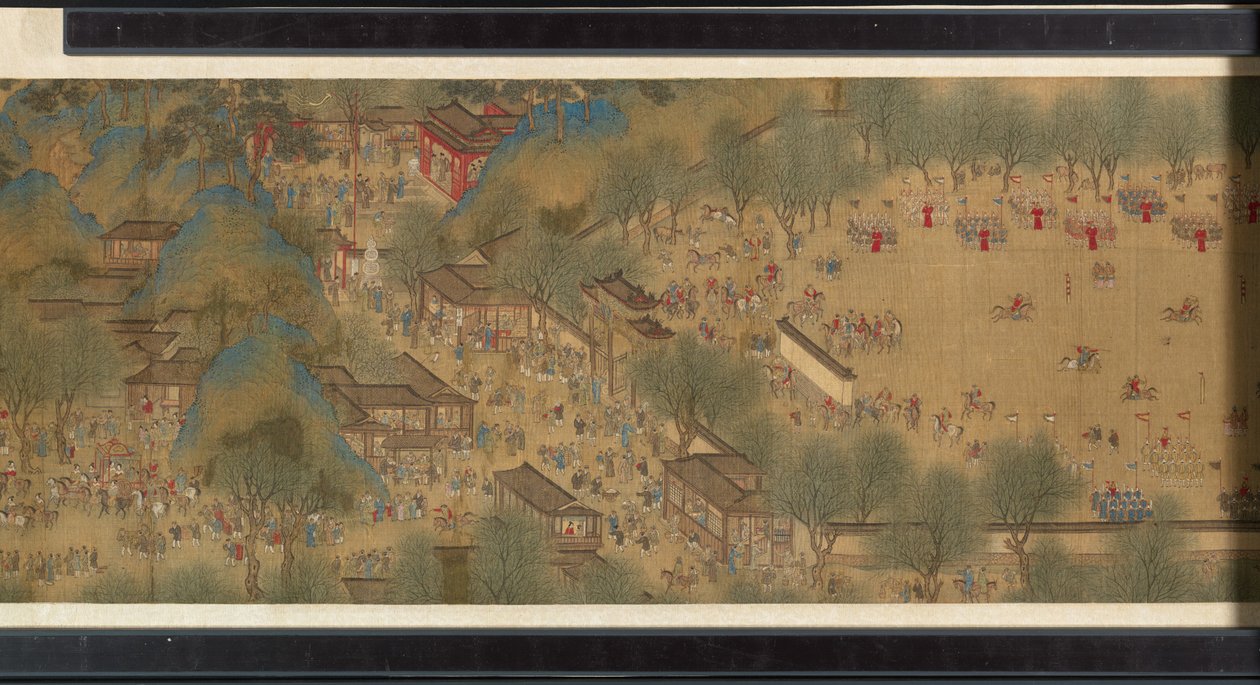 Forårsfest ved floden af Qing Dynasty Chinese School