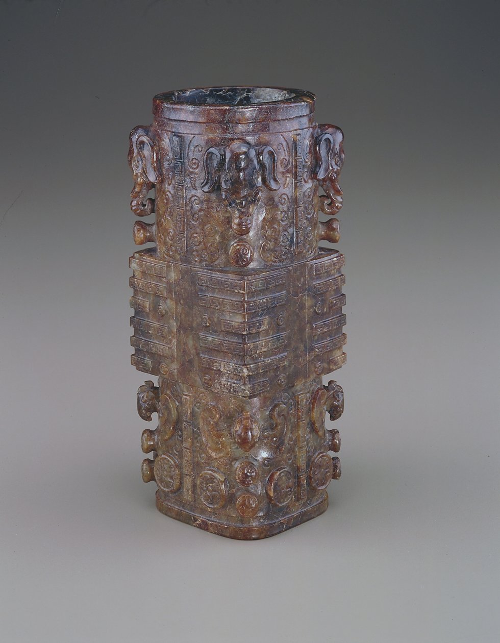 Cong (jade) af Qing Dynasty Chinese School