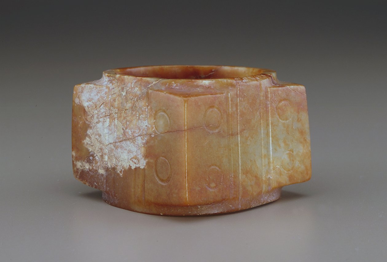 Cong (jade (nefrit)) af Qing Dynasty Chinese School