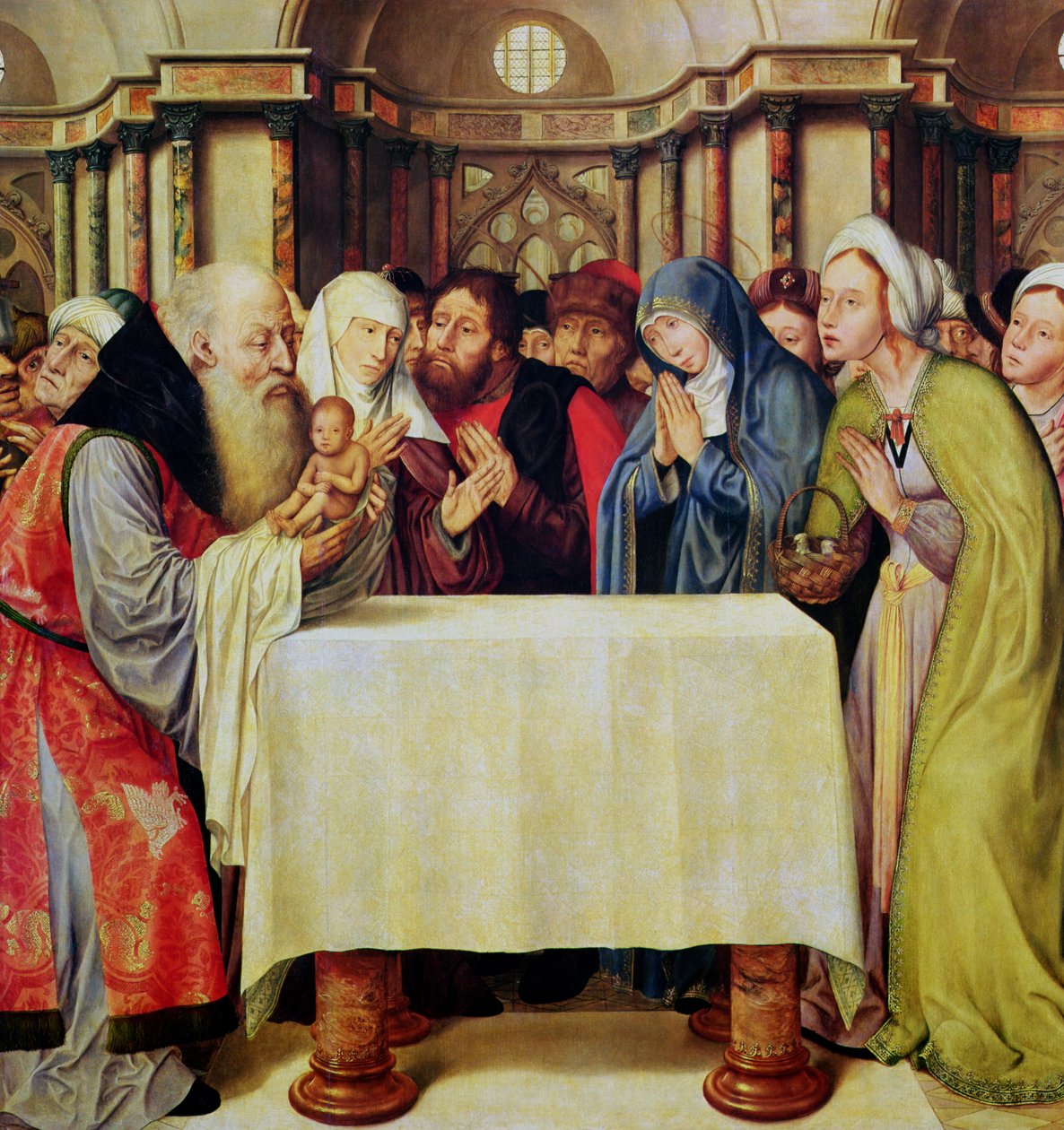 Præsentation af Kristus i templet af Quentin Massys or Metsys