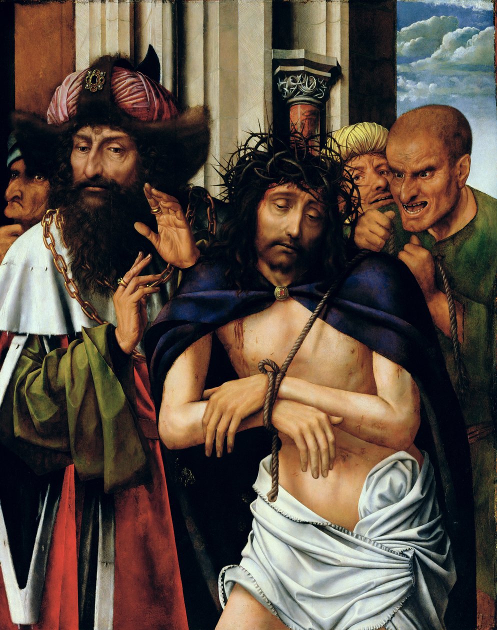 The Mocking of Christ (se 165461 for detaljer) af Quentin Massys or Metsys