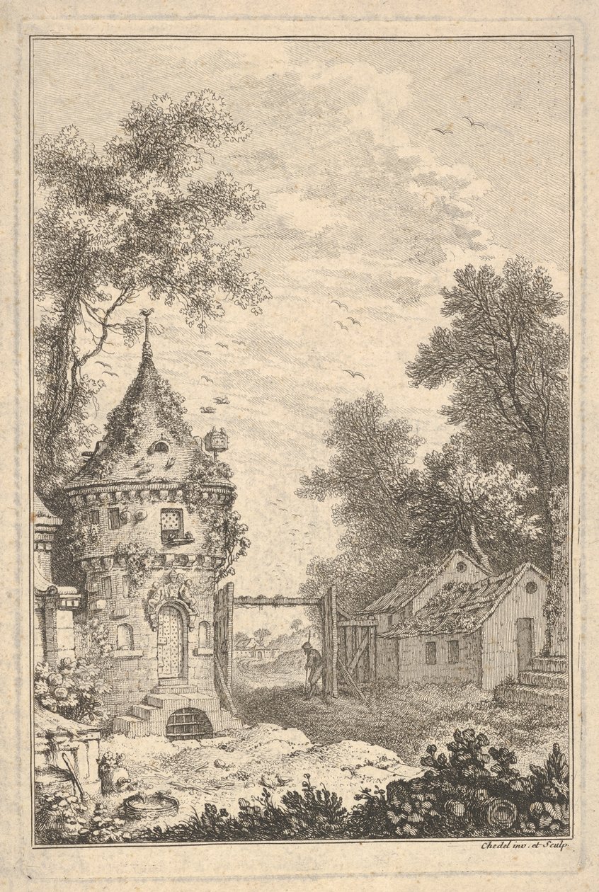 Garden Scene.a.n.d. dani af Quentin Pierre Chedel