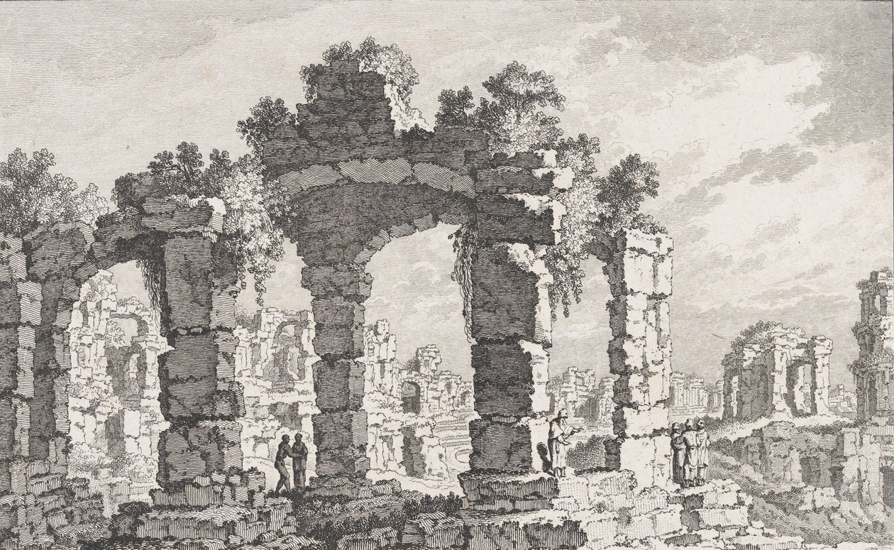 Ruines de Cumes, 1700-tallet. af Quentin Pierre Chedel