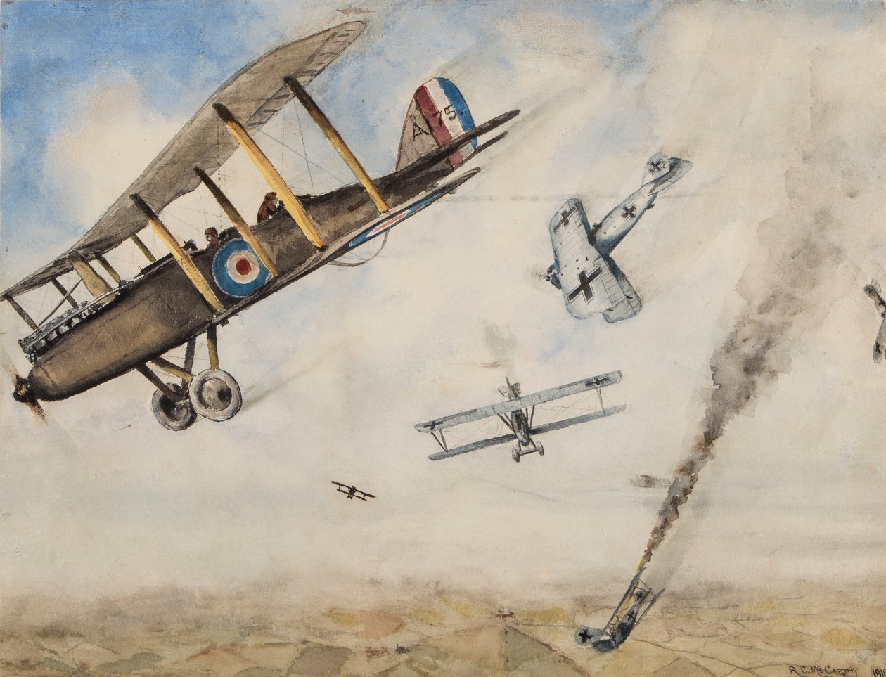 Verdenskrig Dogfight, 1918 af R.C. McCarthy