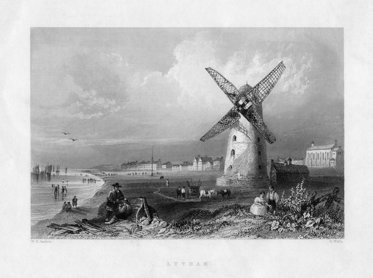 Lytham, Lancashire, 1800-tallet. af R. Wallis