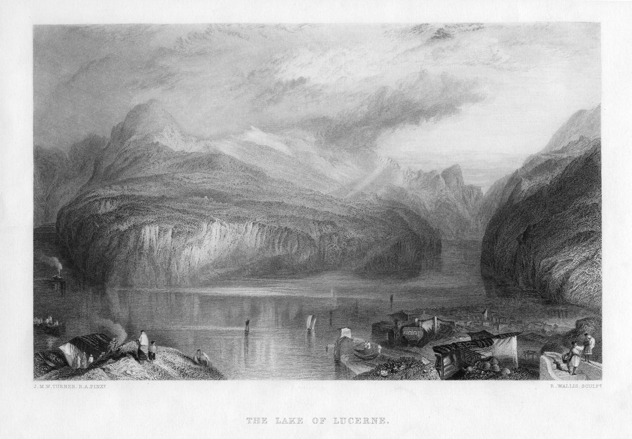 Luzernsøen, 1800-tallet. af R. Wallis