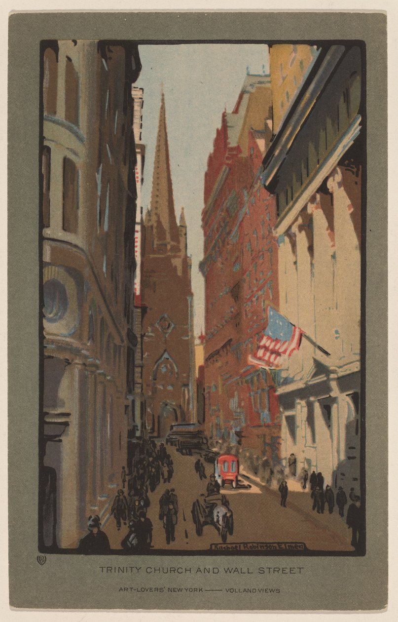 Trinity Church og Wall Street af Rachael Robinson Elmer