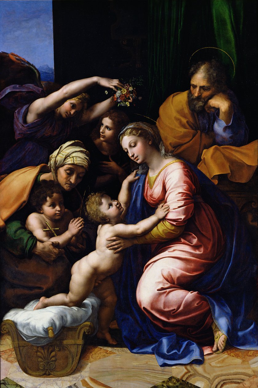 Hellig Familie (kendt som Grande Famille of Francois I), 1518 af Raffaello Sanzio Raphael