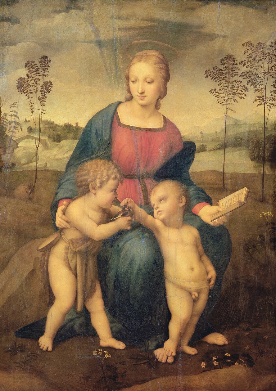 Madonna of the Goldfinch, ca. 1506 (før restaurering) af Raffaello Sanzio Raphael
