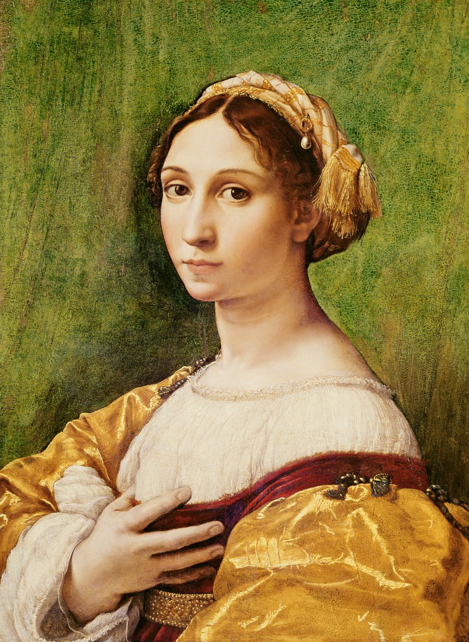 Portræt af en ung pige (tempera på panel) af Raffaello Sanzio Raphael