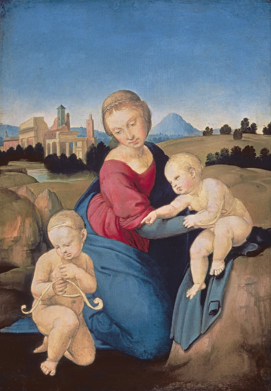 The Esterhazy Madonna, ca. 1507-08 (tempera og olie på poppelpanel) af Raffaello Sanzio Raphael