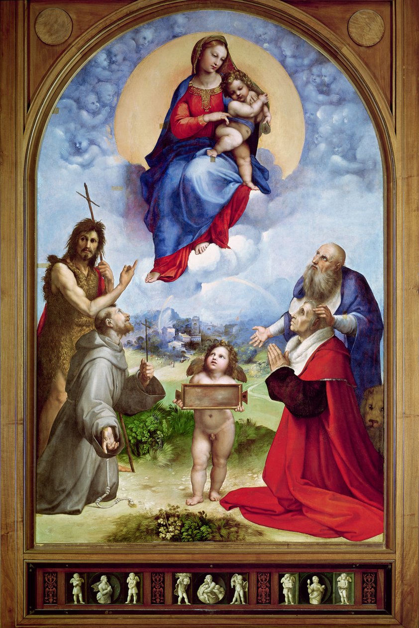 The Foligno Madonna, ca. 1511-12 (olie) af Raffaello Sanzio Raphael