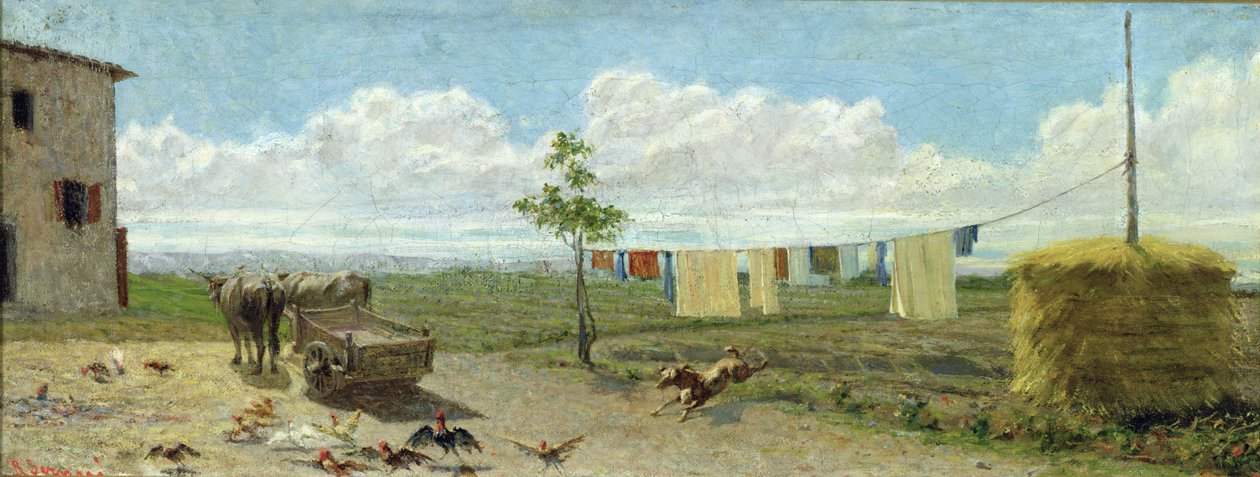Gårdspladsen af Raffaello Sernesi